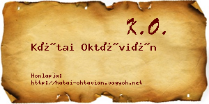 Kátai Oktávián névjegykártya